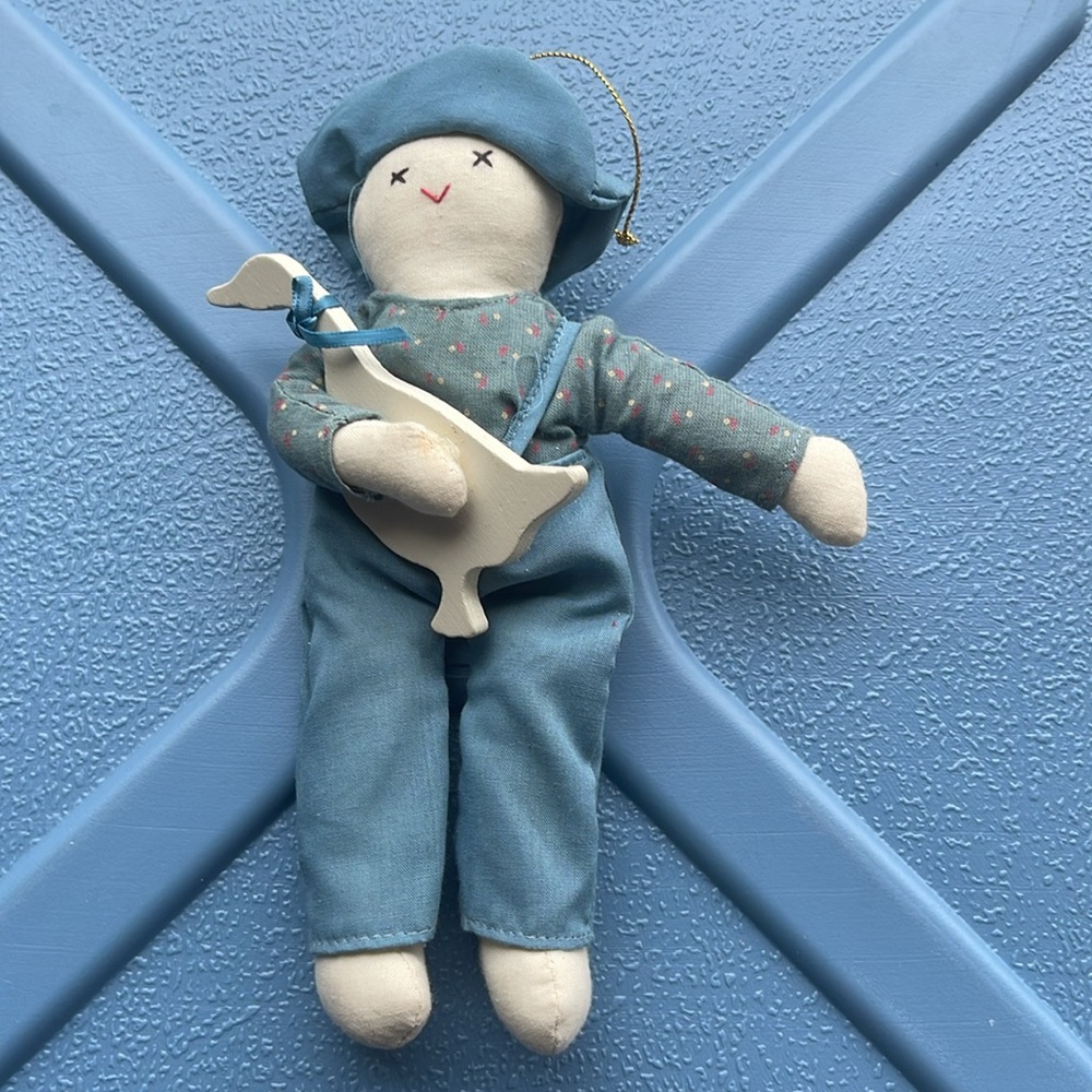 Vintage Ornament mr duck fabric handmade